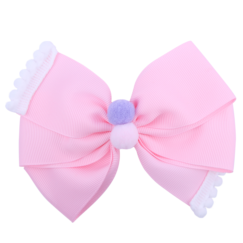 Candygirl Wholesale Hair Clip With Bow Lovely Pink Princess Hairpin Ribbon Material Hair Bows