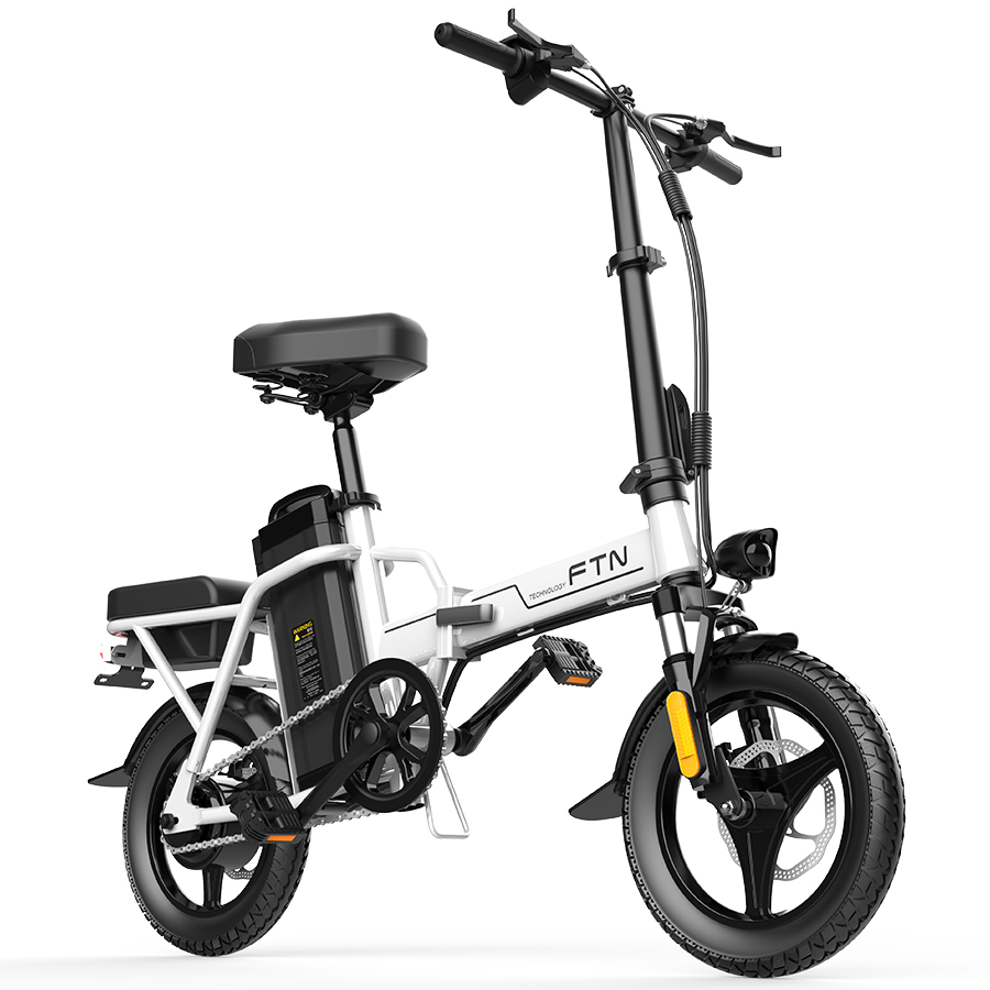 Электрический велосипед COSWHEEL 20 Ач, складной электровелосипед 48 В/350 Вт, белый/черный цвет, электрический велосипед, велосипед