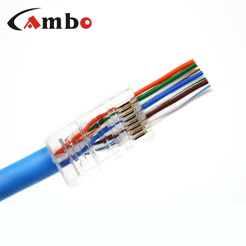 Высокопроизводительный модульный концевой разъем Ez Rj45 Cat6, легко обжимать
