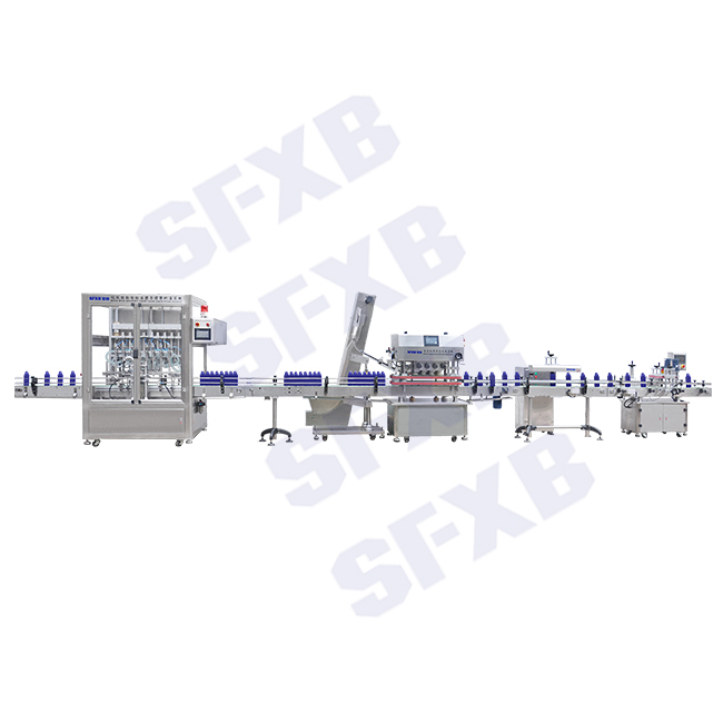XBGG-500-8 detergent bottle filling machine automatic lotion piston complete production line