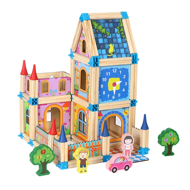 3d Wooden Puzzle Model Diy Assembly Construction Kit Gothic Villa 3d Jigsaw Puzzle Top Birthday Gift