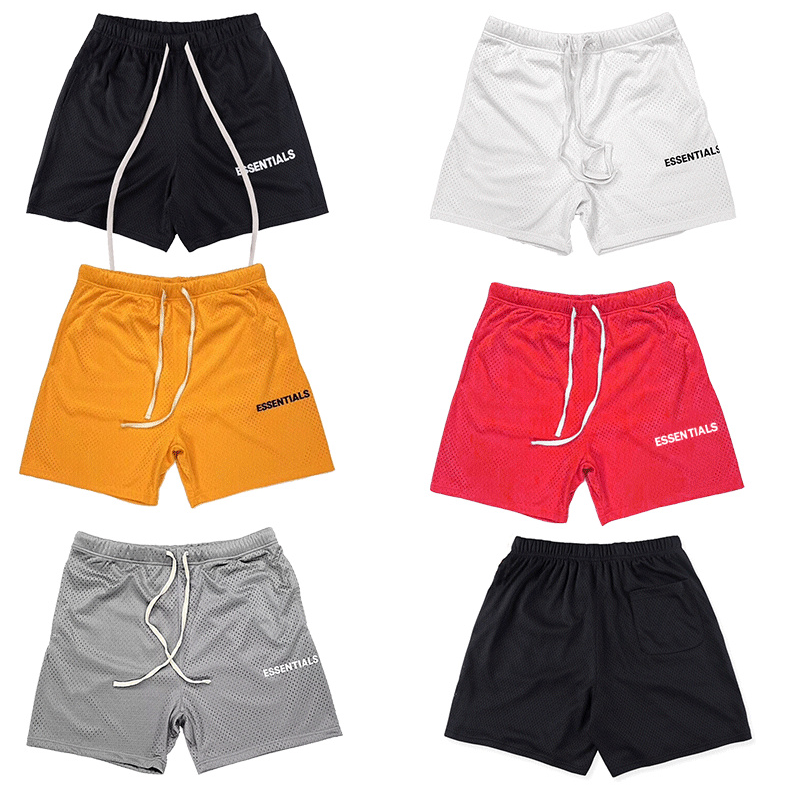 Custom logo 100% Polyester uble layer thick mesh fabric mesh basketball shorts fog shorts essential fog style shorts