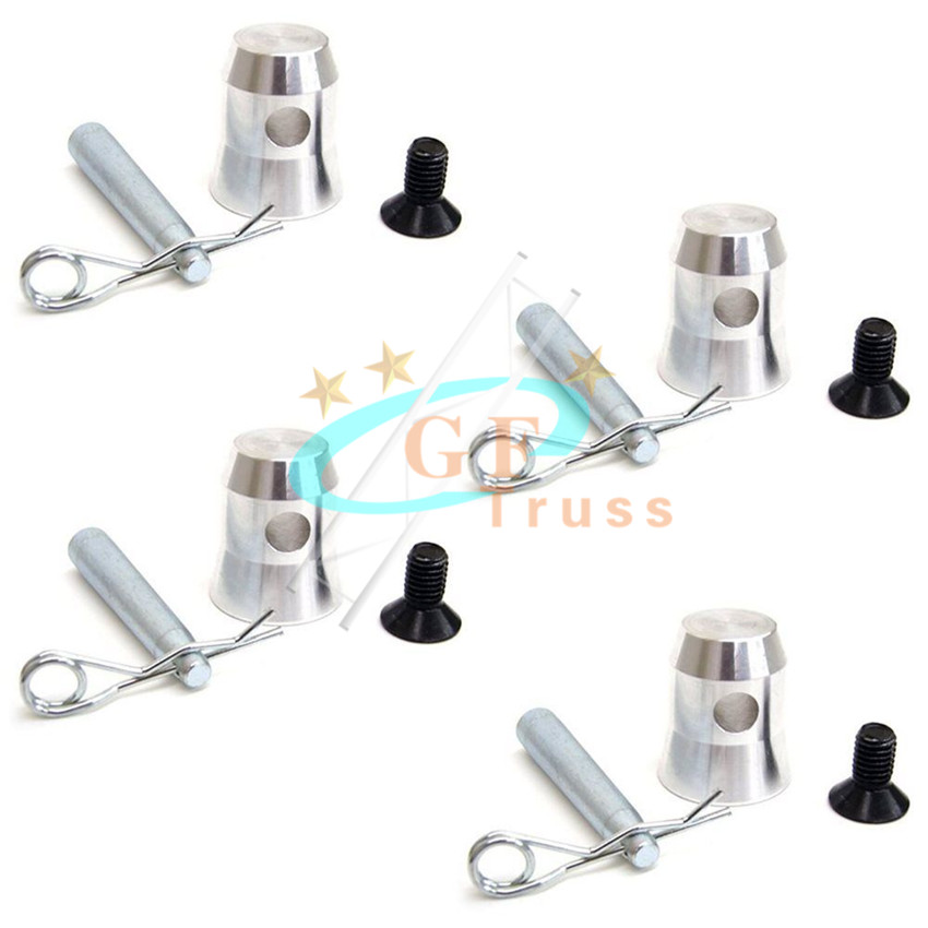 Aluminum Half Conical Coupler with Clips Pins for Trusses Bed Plate Fit F34