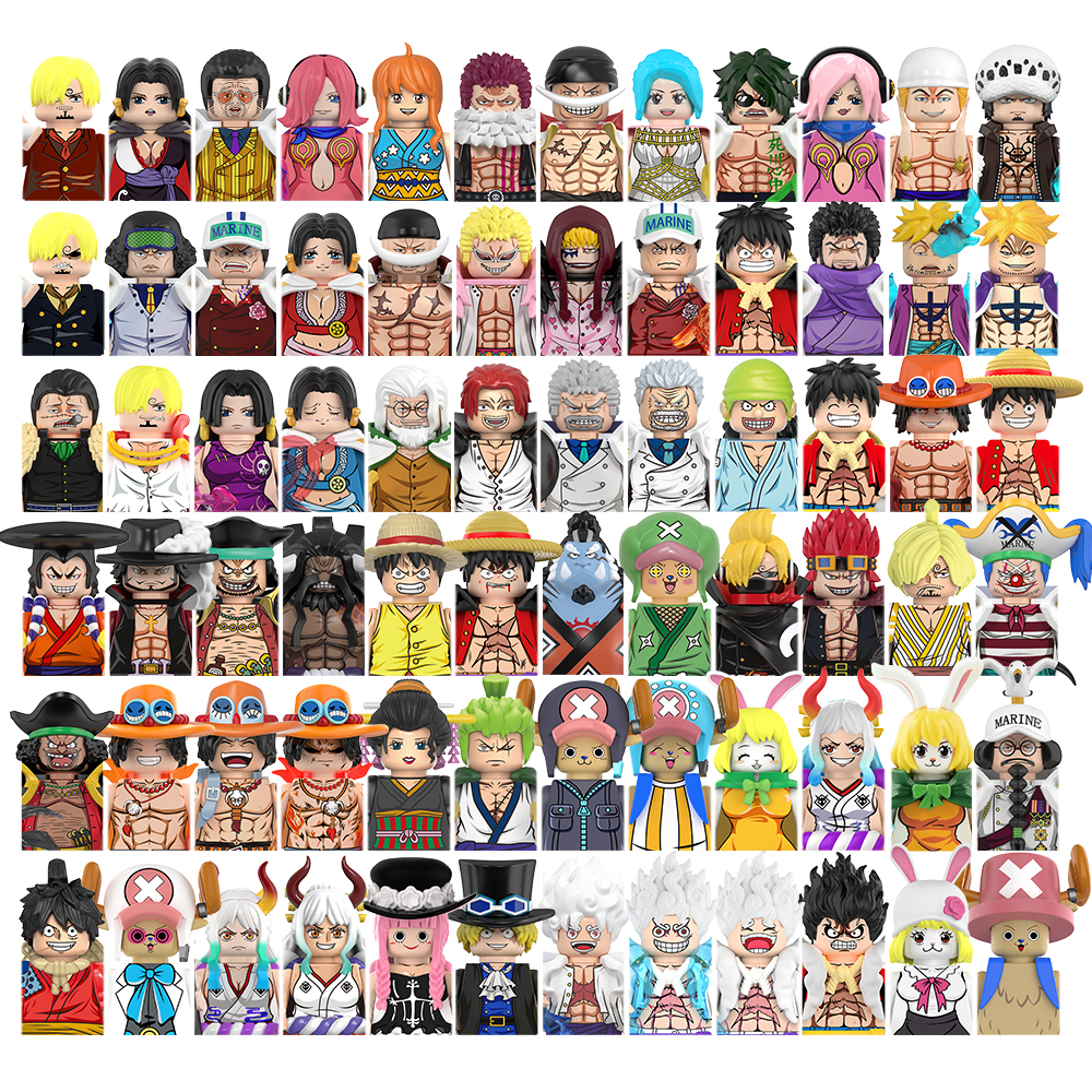 Anime 1 Luffy Piece Ace Boa Hancock Kaidou Edward Marco Sanji juguetes mini toys building blocks sets Toys for kids