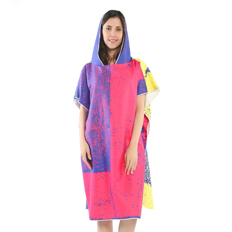 Good Quality Wrap Hood Microfibre Organic Cotton Beach Towel Poncho