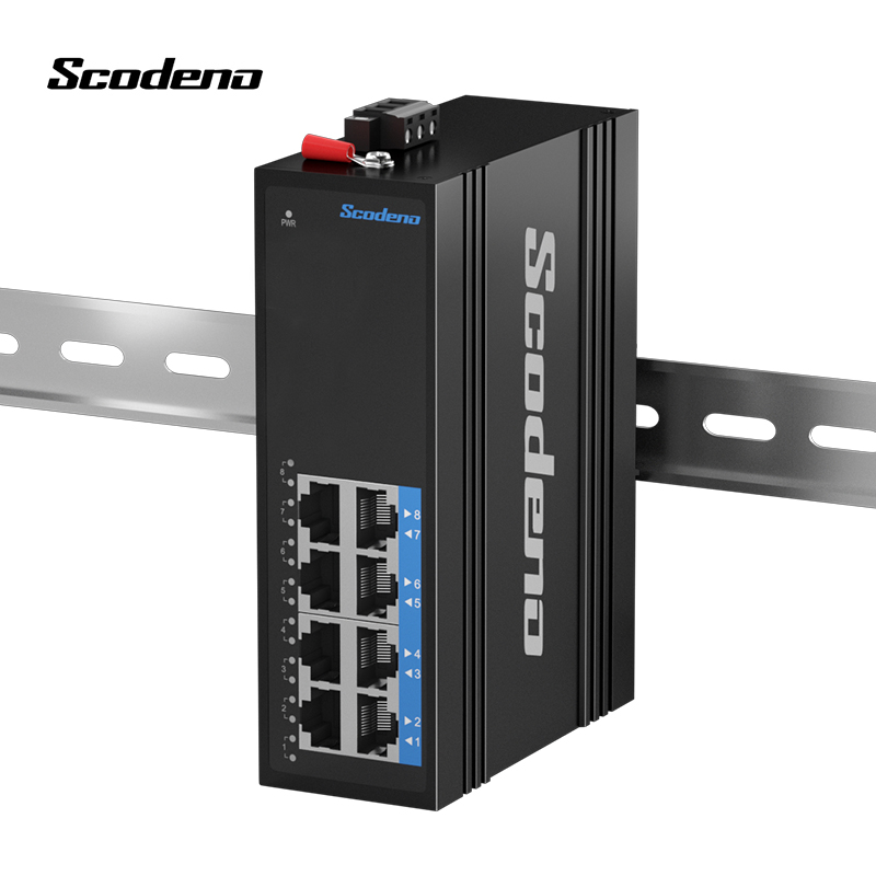 Гигабитный PoE 8 портов промышленный ethernet коммутатор 10/100/1000 м Din rail открытый коммутатор ethernet 8 портов poe + 802.3af & в