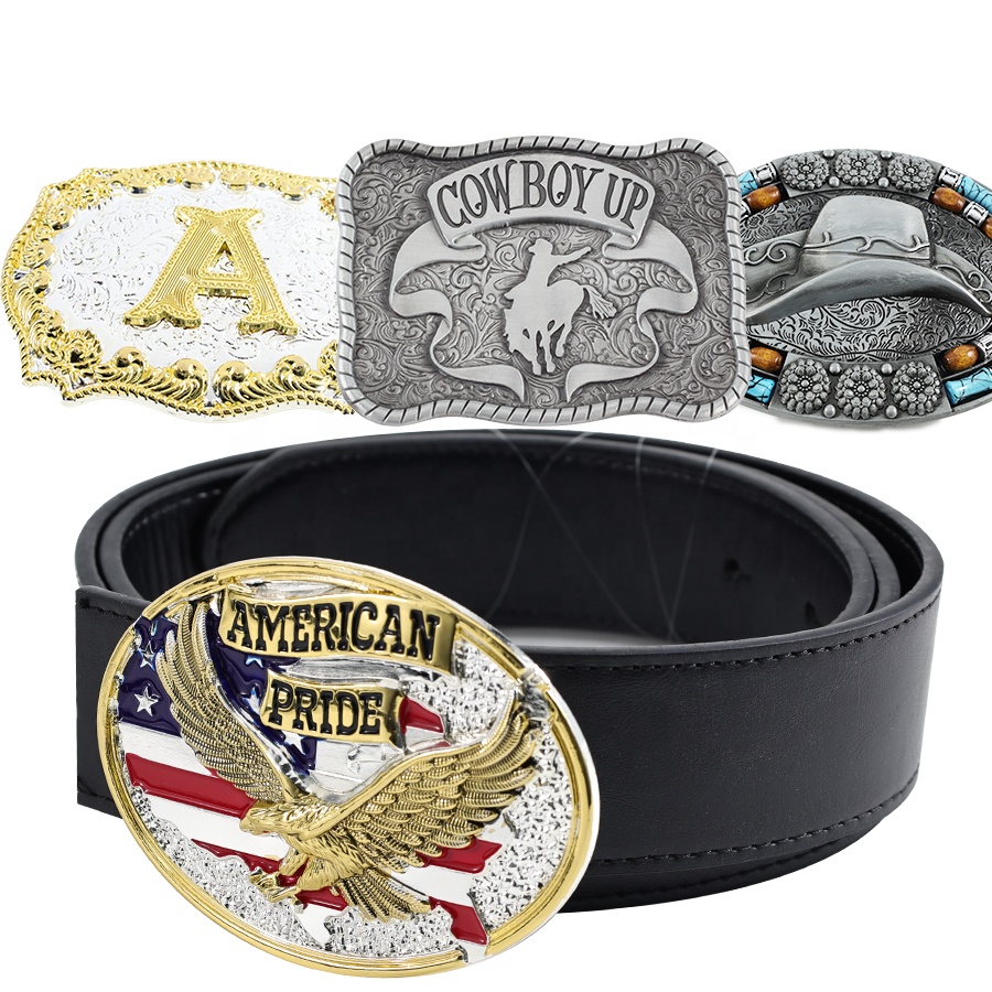 Fashion Metal Belt Buckle Metal Custom Belt Buckles 3d Western Cowboy Belt Buckles for Men Women