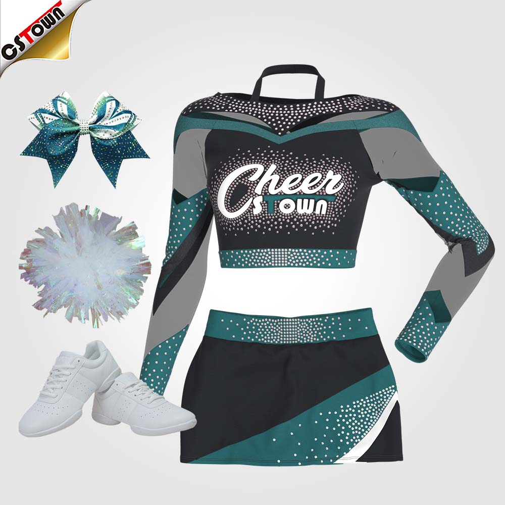 All Cheer Costume Uniform Cheerleading 2022 Tops And Skirts Custom Cheerleading Uniforms Kids For Girls Youth