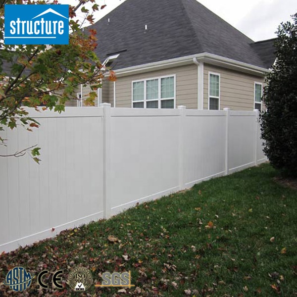 Outdoor use waterproof white plastic vinyl pvc fencing panel