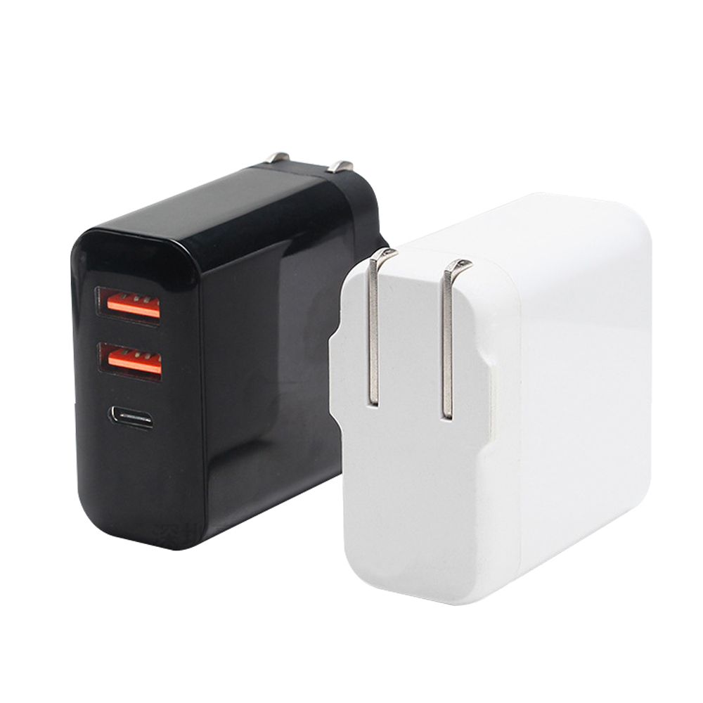 30 Watt USB C Charger. Mini 3-Port Foldable Compact iPhone Fast Charger Desktop USB Charging Station quick charger power adapter