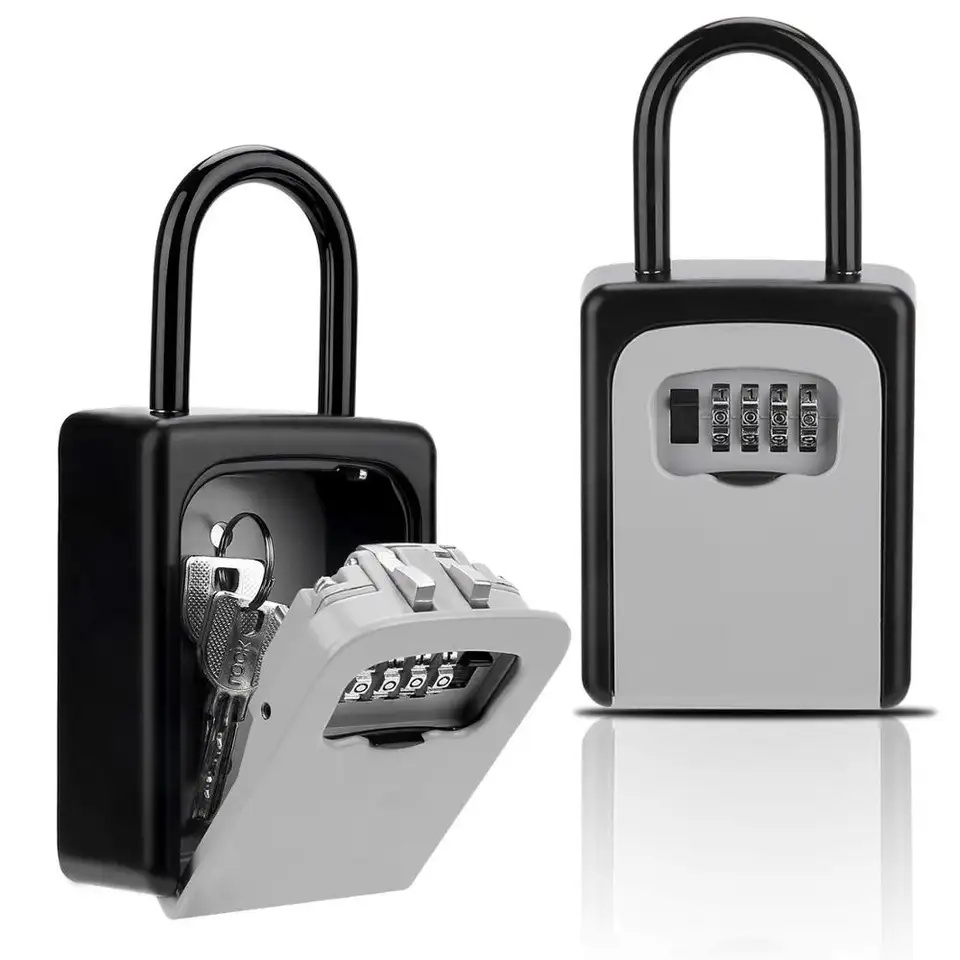 Combo Door Locker Key Lock Box  Combination Lock box with Code for House Key Storage, Combo Door Locker Key Lock Box