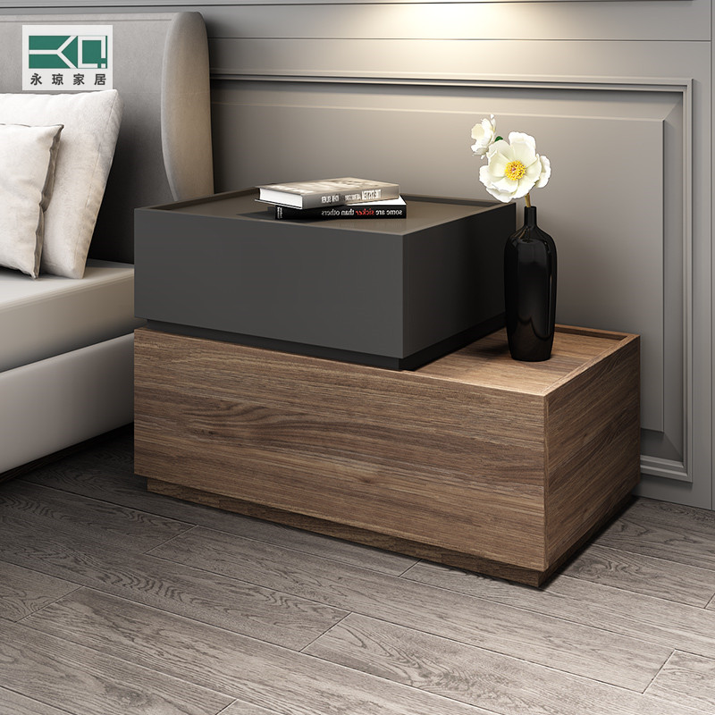 wooden vanity bedside table for bedroom walnut wood table walnut wood l shaped bedside table top
