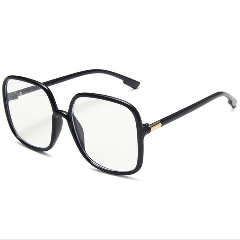 Big frame Korean version of the net red anti-blue light glasses female big frame ins net red same style plain flat mirror sungla