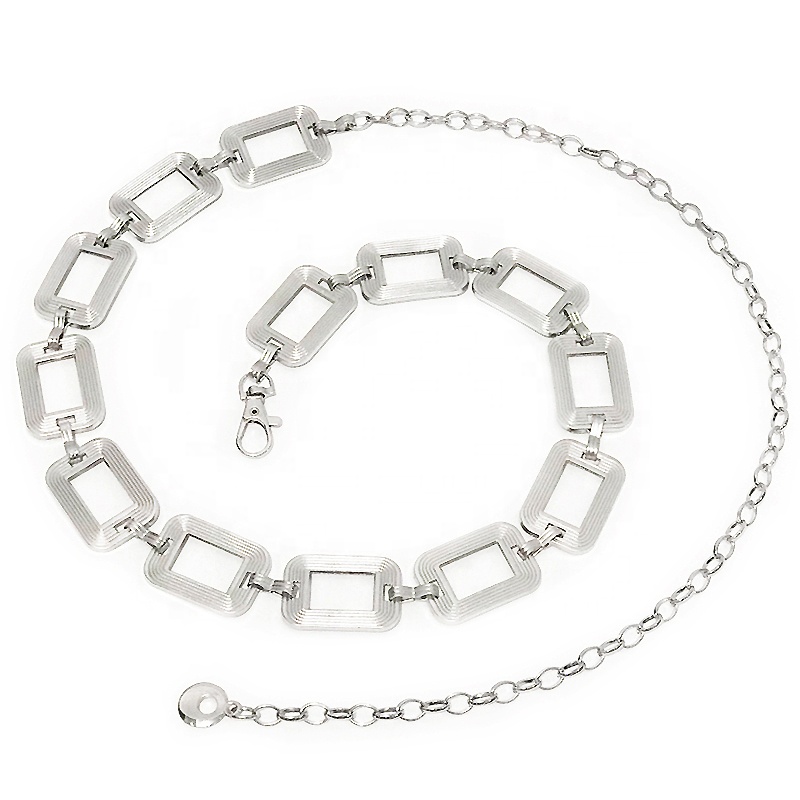 Simple Fashion Metal Waist Chain Ladies Skirt Chain Wide Belt Trendy Clothing Accessories