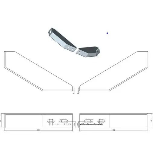 Wholesale High Demand 4040/4545 Carbon Steel Inclined 45 Degrees Fixed Foot