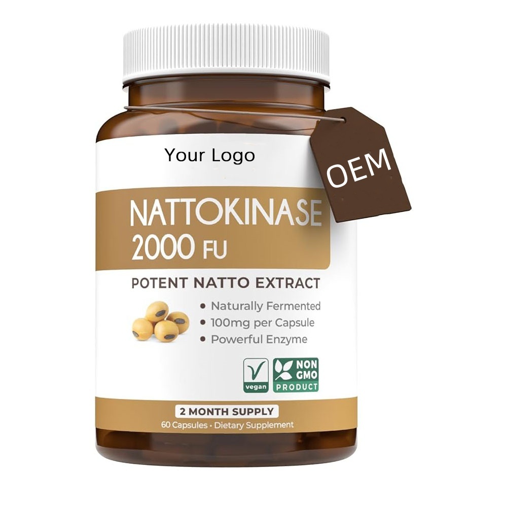 customize and wholesale Nattokinase enzyme supplements Nattokinase capsules