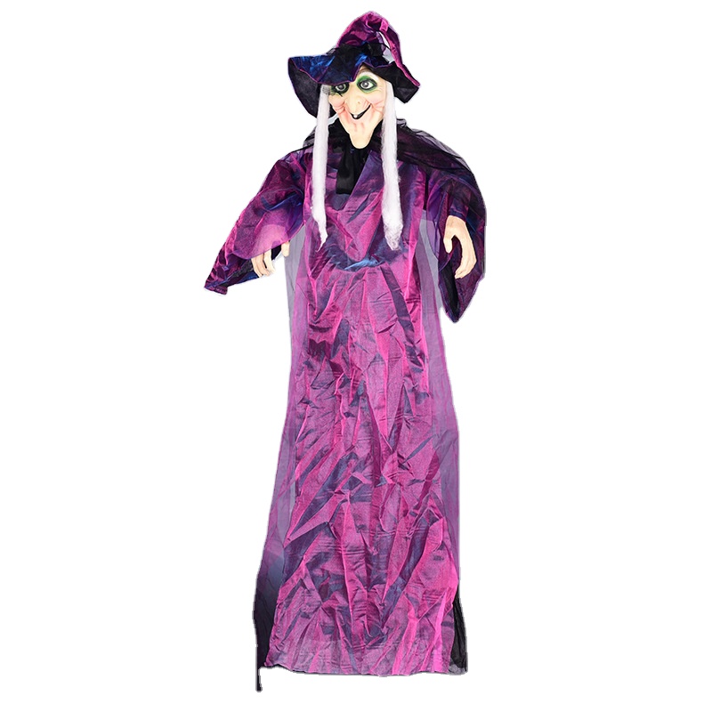 Voice control witch hanging ghost glowing sound bar decoration secret room haunted house horror theme decoration props