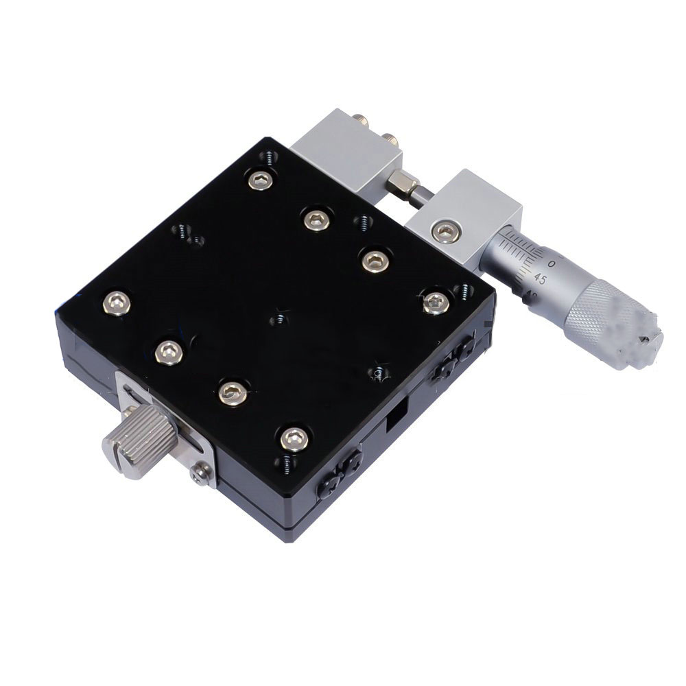 LX60-R X Axis 60*60mm Manual Displacement Platform Linear Stage Fine Adjustment Sliding Table