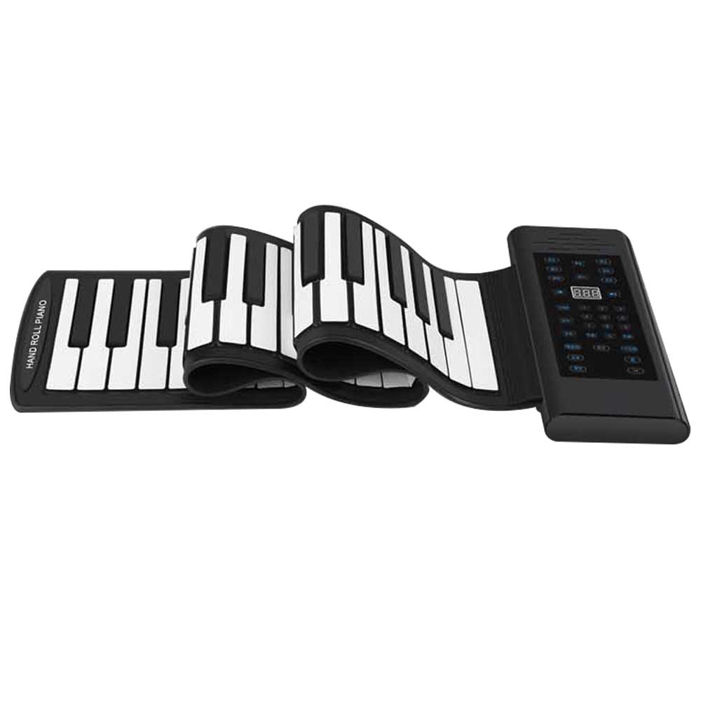 61-key Multi-function Hand Roll Piano, Electronic Keyboard with Microphone