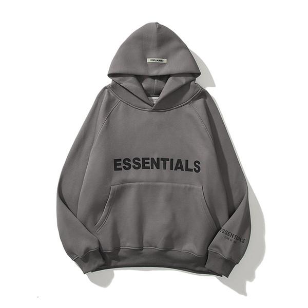 High Street FEAR OF GOD ESSENTIALS New Double-line FOG Sweater Coat Trendy Logo Reflective Letters Loose Fashion Hoodies