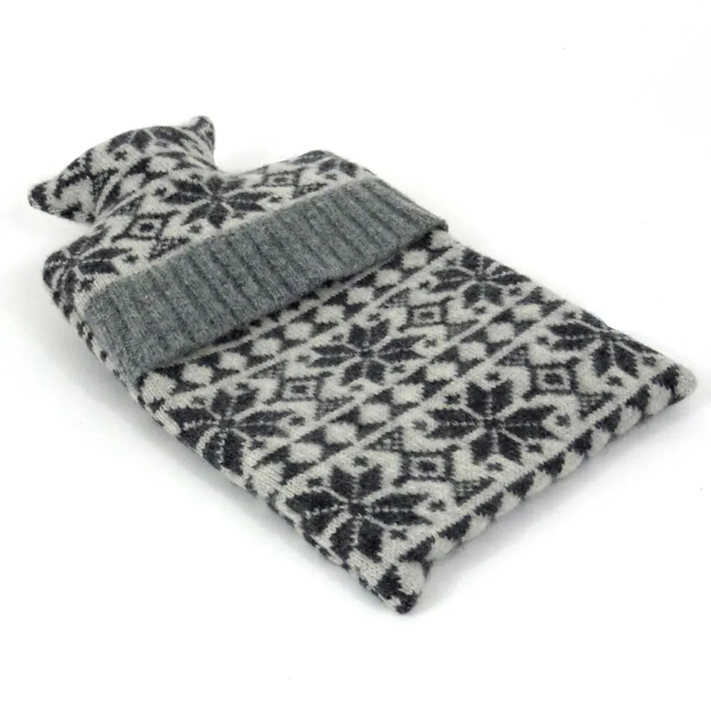 splicing knitted cover with hand warmer bs natural rubber bag hot-water bottle