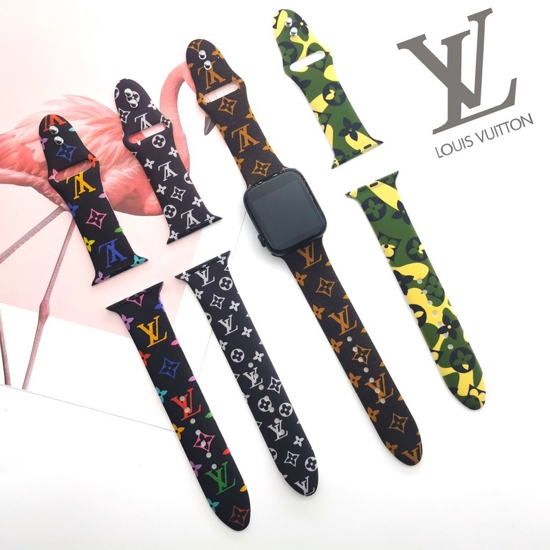 Роскошный силиконовый чехол для часов, сменный мягкий ремешок для Apple Watch Series 6 SE 5 4 3 2 1 iWatch 38 40 40 44 мм