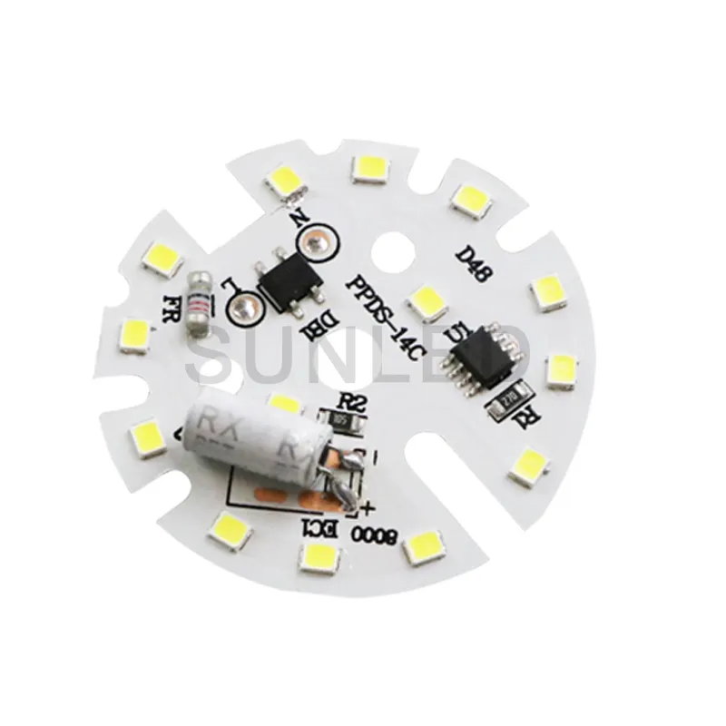 The wholesale price smd round led bulb light led pcb board 3w 5w 7w 12w