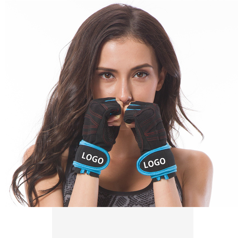 Wholesale training fingerless fitness bodybuilding gym weight lifting gloves women