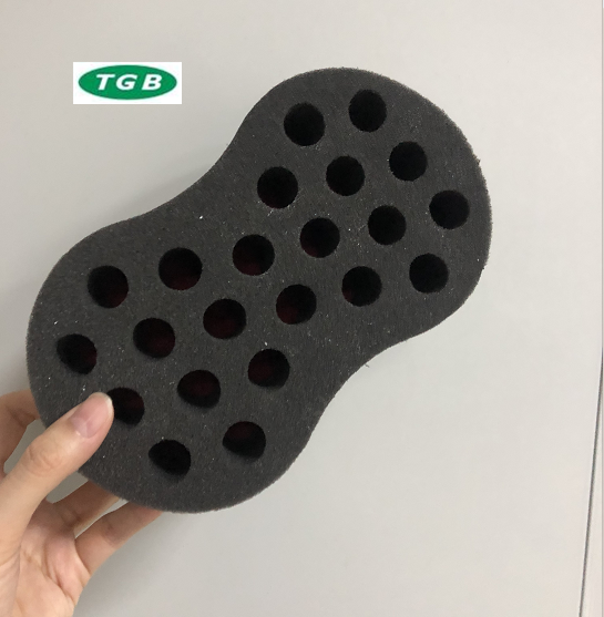 LOGO and big Holes size customized hair twist sponge suitable for long hair cheap price and shipping