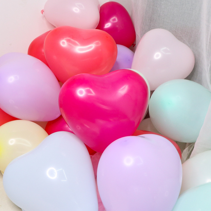 10 Inch helium latex Macaron Balloon Wedding Party valentine Helium heart shape ballons