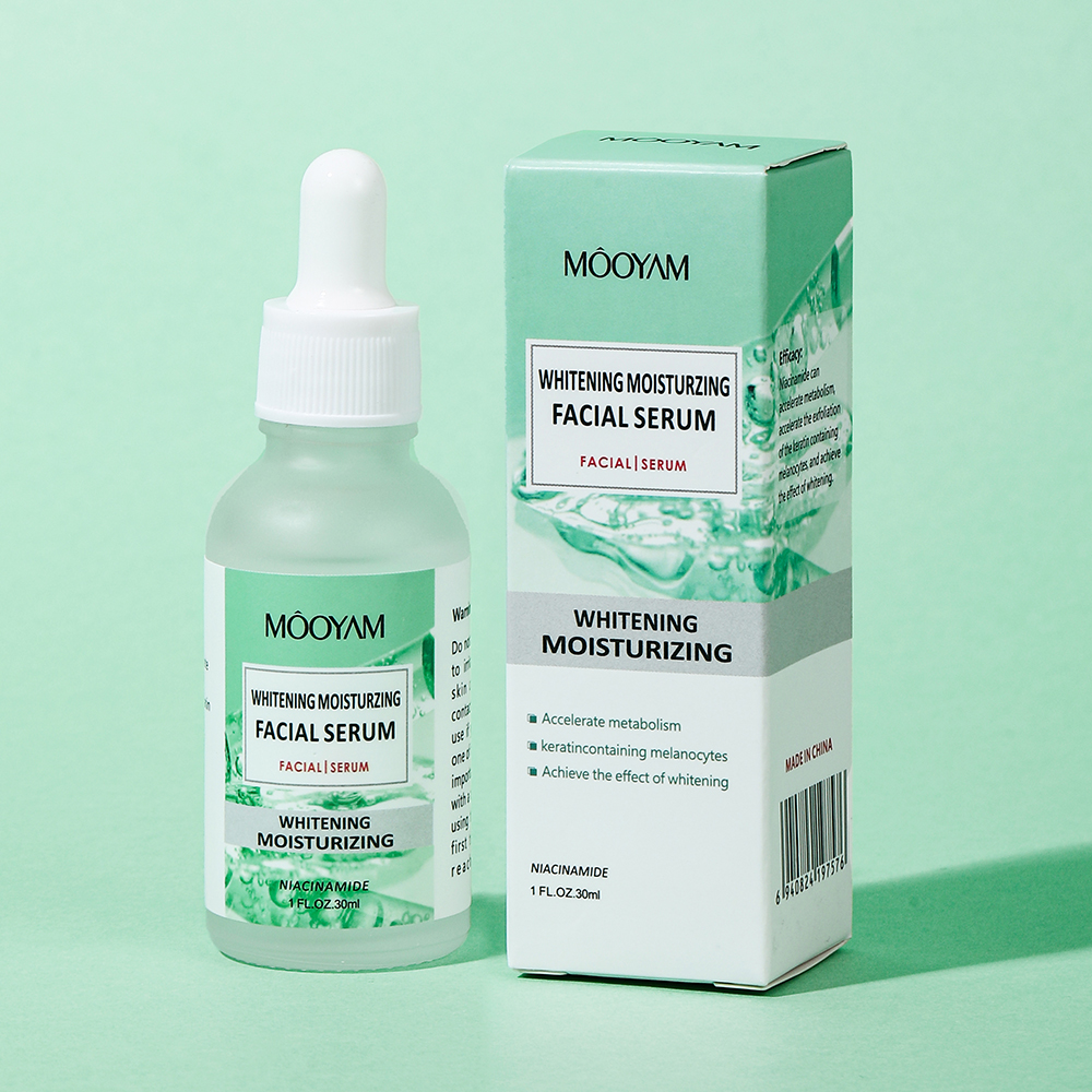 Private Label Organic Face Serum Hyaluronic Acid Moisturizer Green Tea Whitening Wrinkle Reduction Vegan Ingredients Liquid Form