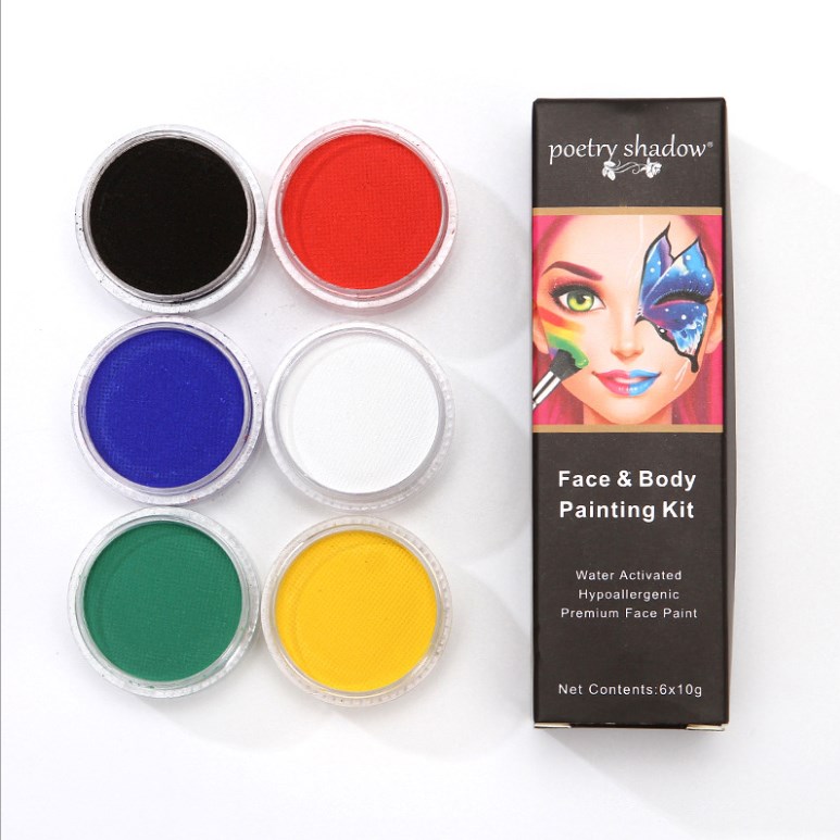 10g per pot 6colors Body Paint Multicolor Face Body Art Paint Water-soluble Makeup Rainbow Washable Children Drawing