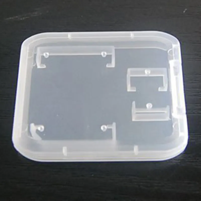Новый Полезный 2 в 1 прозрачный белый пластиковый корпус коробка для TF Micro SD карта памяти держатель карты памяти коробка для хранения портативный