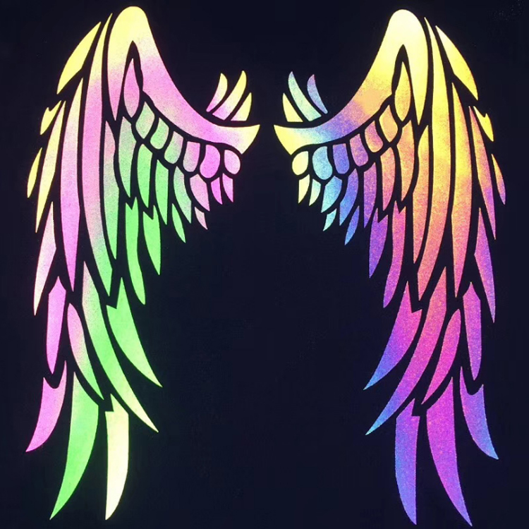 Custom High Visible Heat Transfer Vinyl Logo Reflective Sticker for Shirt