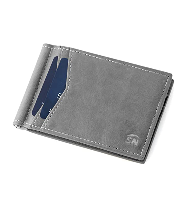 Мужской кошелек из натуральной кожи с двойным клапаном и RFID-защитой