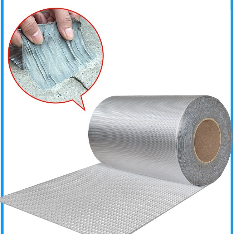 Super Strong Black Rubber Self Adhesive Vinyl Adhesive Tape Aluminum Foil Butyl Rubber Tape For Fix Roof
