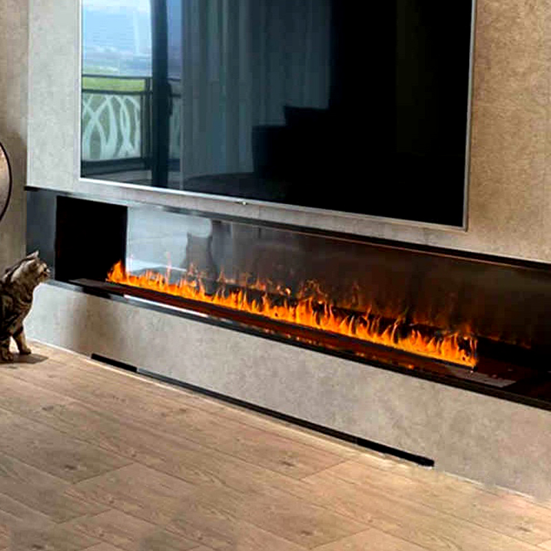 Foshan best selling manufacturer single color/3 color/7 color with 3D atomizing fireplace and 3D steam fireplace