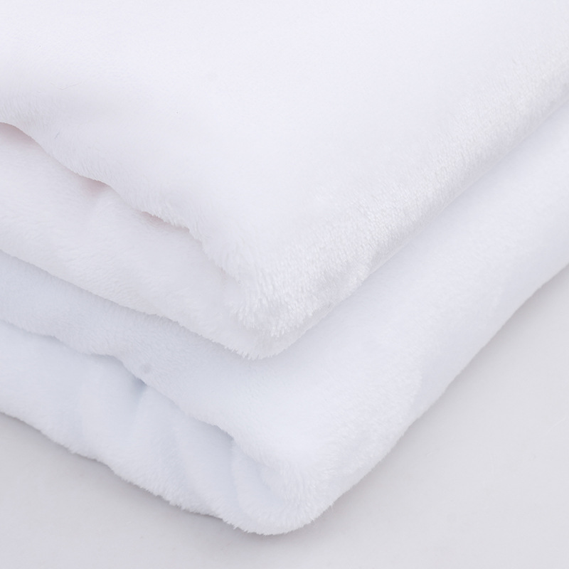 Double Side Polyester Solid Anti Pilling Fleece Fluffy Flanel Fabric For Pajamas