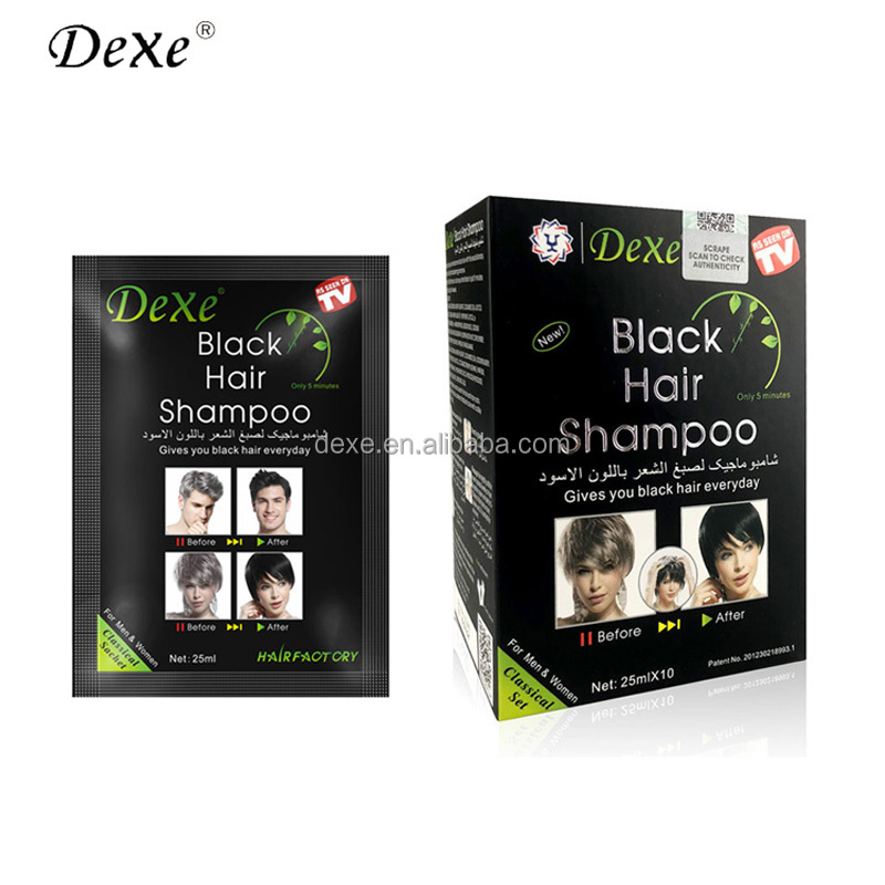 Wholesale hair dye shampoo cheap Price Amazing Color Hair Dye in Egypt for Men and Women Dexe Black Hair Shampoo Permanent