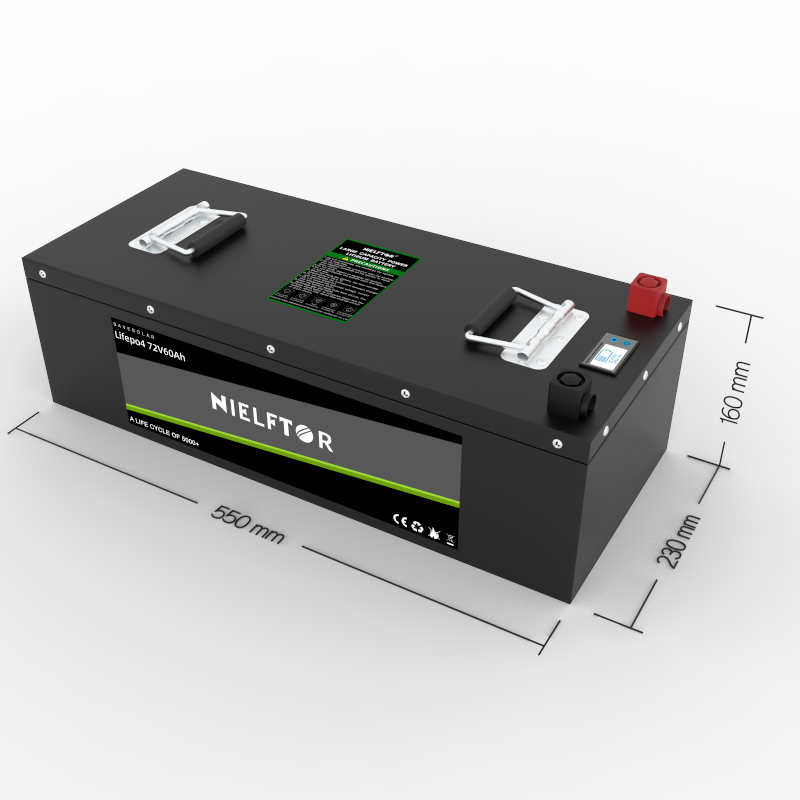 Smart bms lithium li ion lifepo4 battery 72v 60Ah with