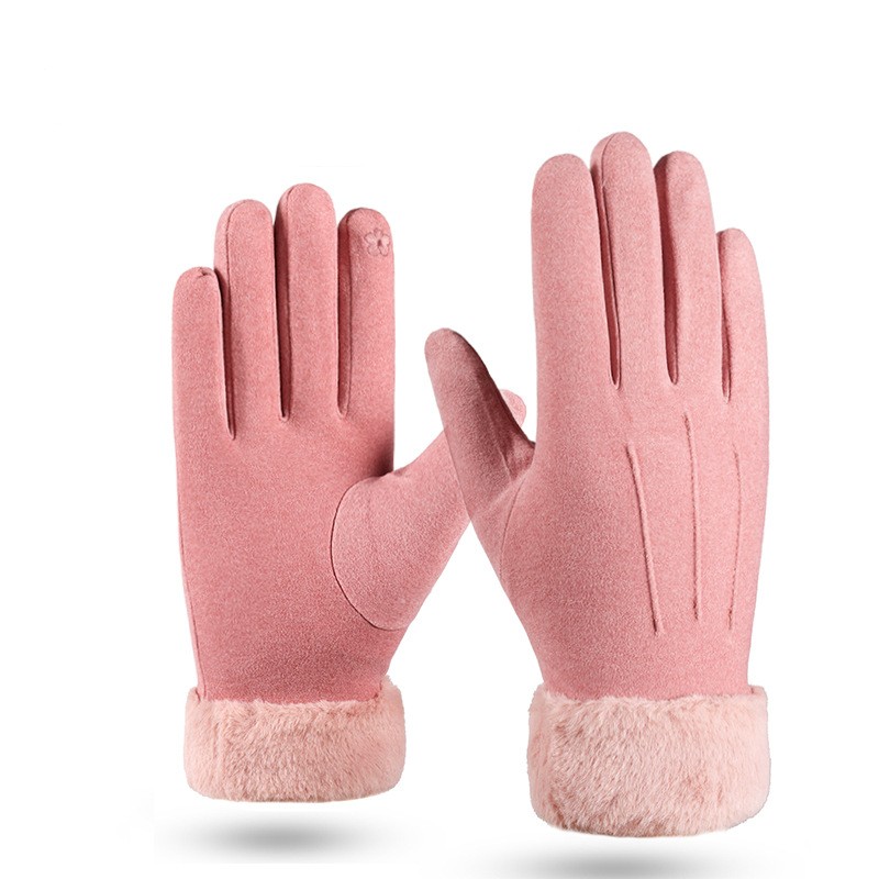 RTS Amazon Factory Direct Outdoor Gloves Thickened Non-Slip Windproof Women's Mittens Wholesale