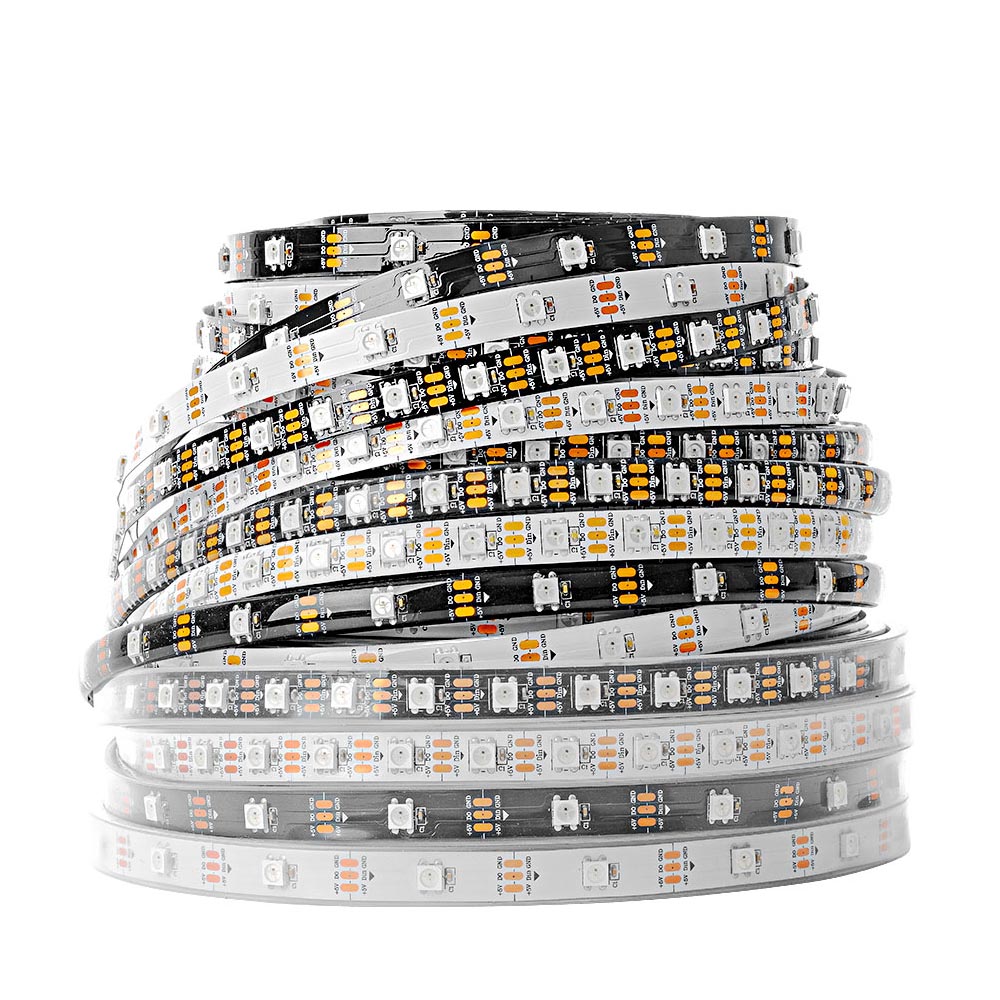 Светодиодная лента 5050 RGB IC WS2812, 60 светодиодов, 5 в постоянного тока, Светодиодная лента WS2812B