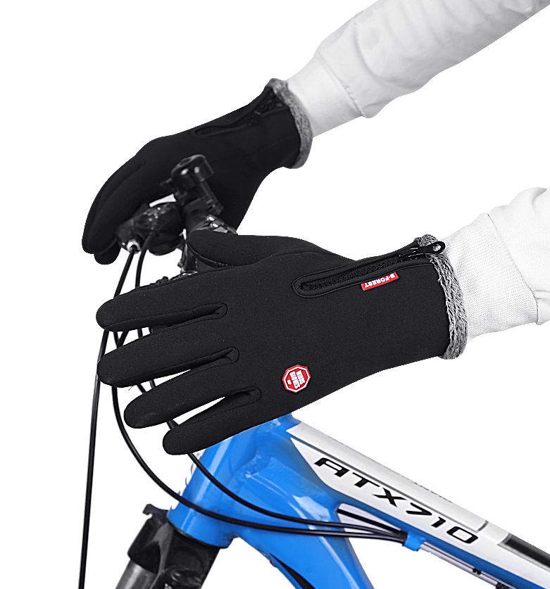 Outdoor waterproof touch screen unisex riding gloves Fleece windproof warm ski hiking gloves