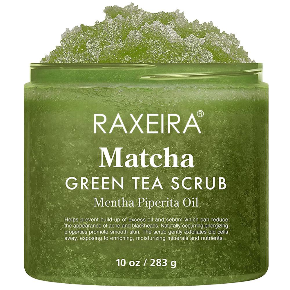 Private Label Exfoliating Matcha Green Tea Body Scrub For Skin Care