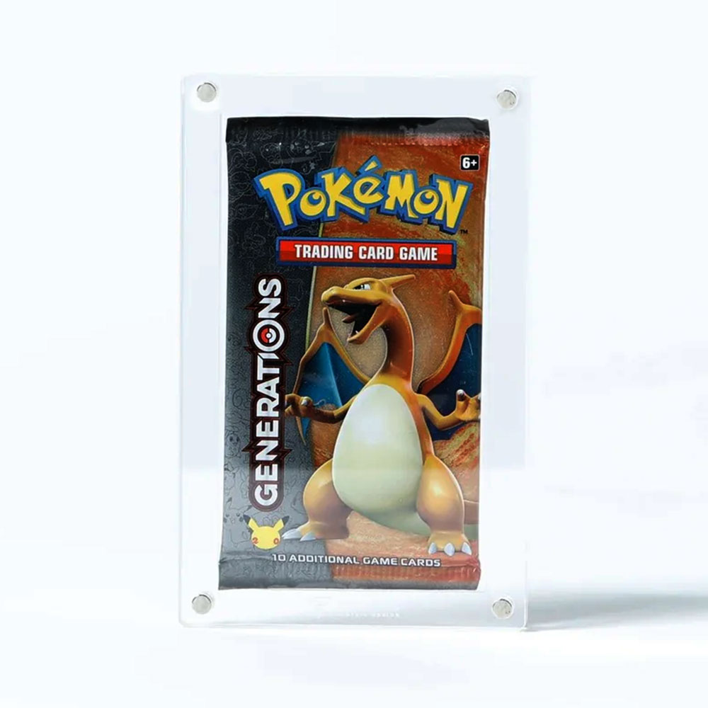 Factory Wholesale Pokemoned TCG Booster Pack Acrylic Case N52 Magnetic Booster Pack Protective Display Case Protector