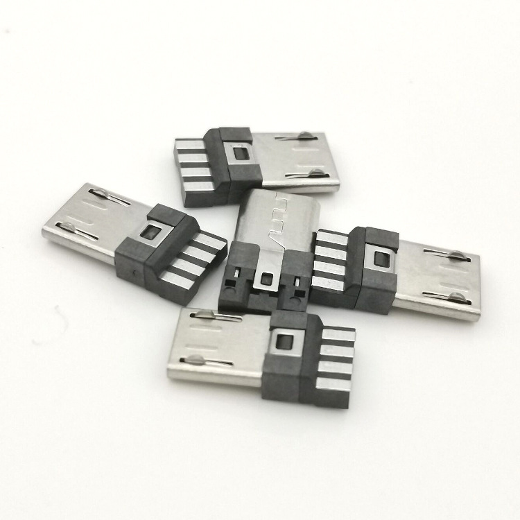 Заводской тип A smt micro водонепроницаемый usb Разъем V8 4-контактный одиночный замок Micro USB Штекерный разъем Wilding для комплекта USB-кабеля