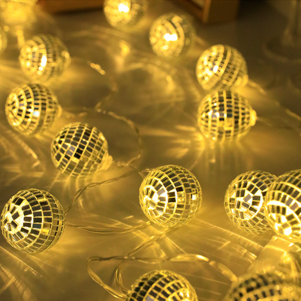 10 Disco ball mirror led party lights decoration light Christmas bar indoor battery operated led twinkle light