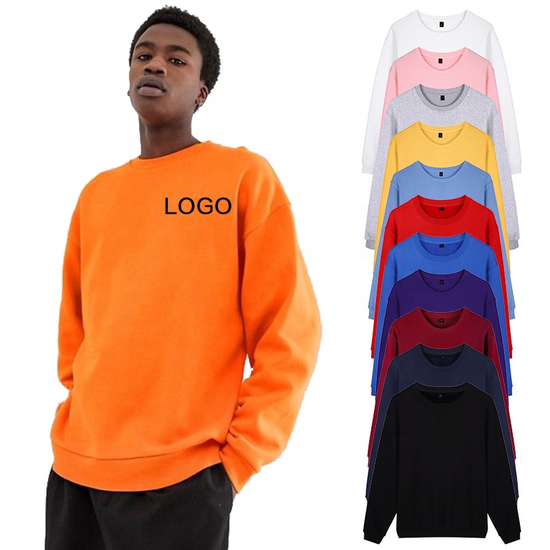 Свитшот Crewneck унисекс с принтом логотипа на заказ, розовые свитшоты с круглым вырезом для мужчин на заказ