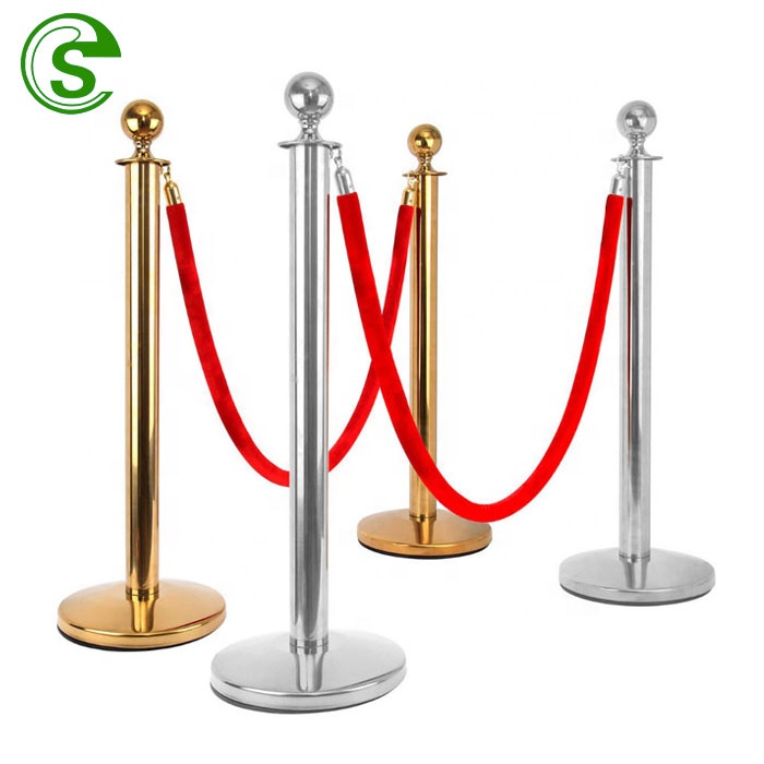 Новое поступление Бархатная веревка Stanchion/золотистый латунный барьер для очереди/стойка для лески для красного ковра