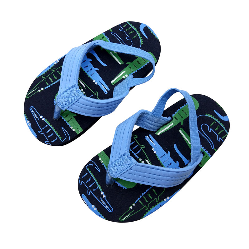 2021 Latest Cheap Summer Outdoor Cartoon Big Kids Flat Beach Flip Flop EVA Sandals For Children Boys Girls